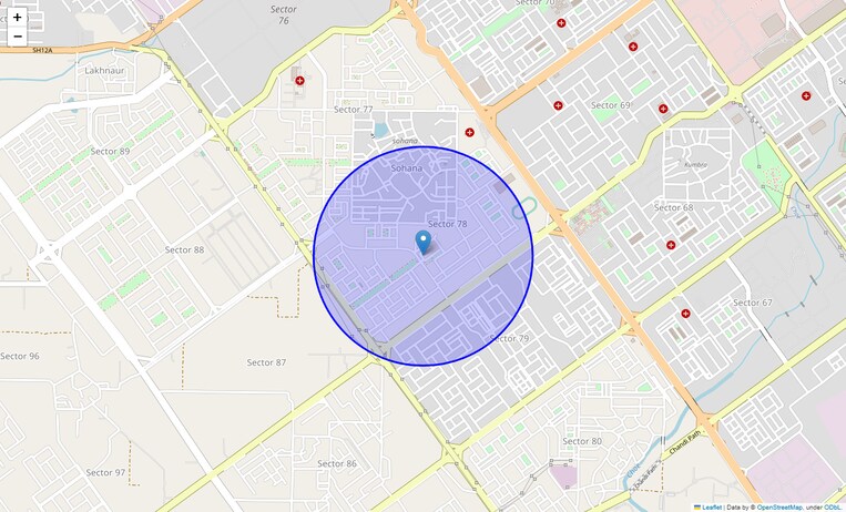 Location Map of Mohali Sector 78