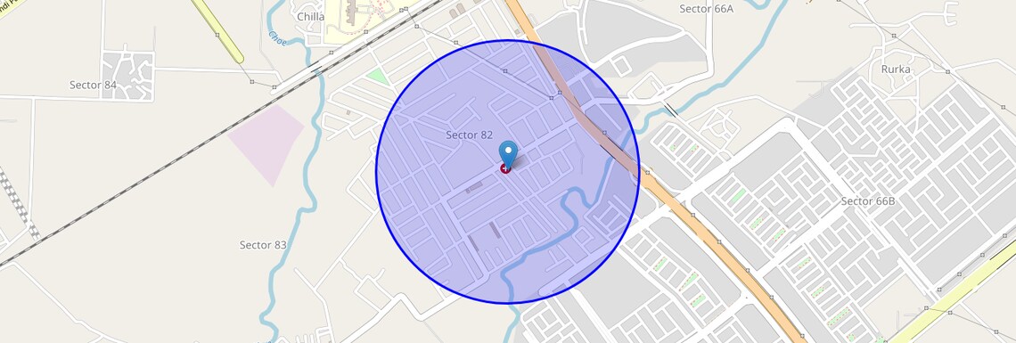 Location Map of Mohali Sector 82, Chandigarh