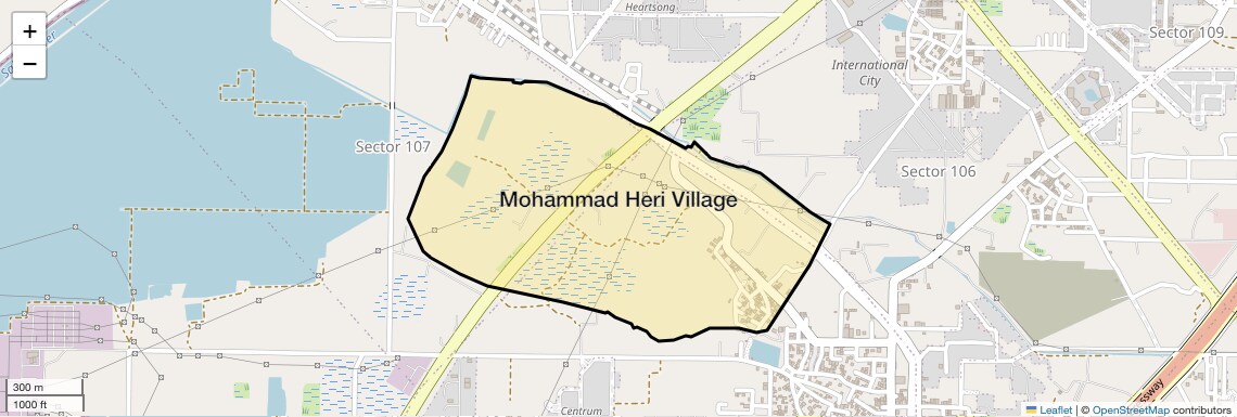 Location Map of Mohammad Heri Village, Gurgaon