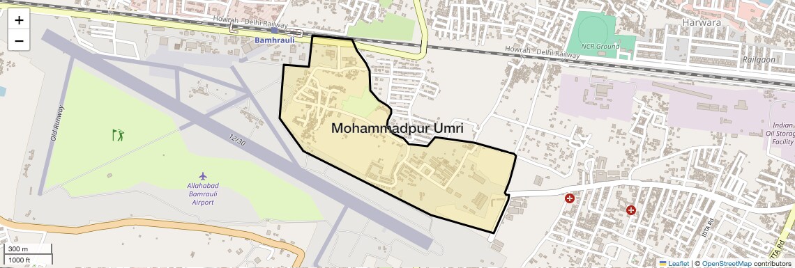 Location Map of Mohammadpur Umri, Allahabad