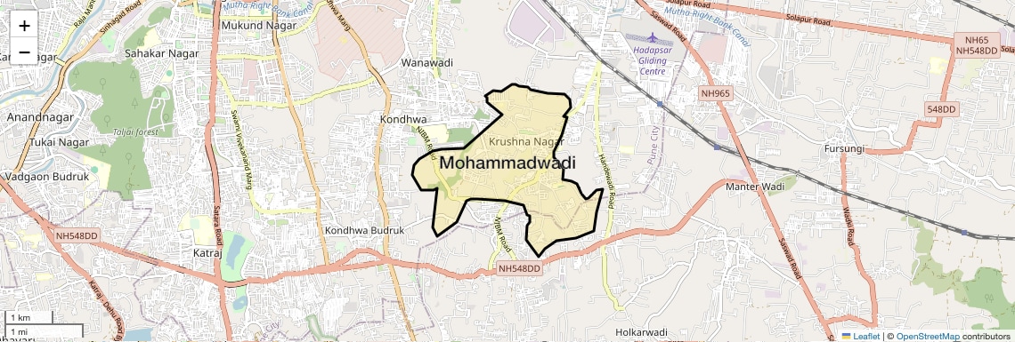 Location Map of Mohammadwadi, Pune