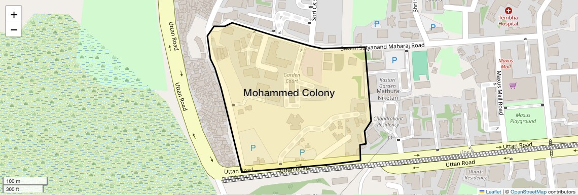 Location Map of Mohammed Colony, Thane