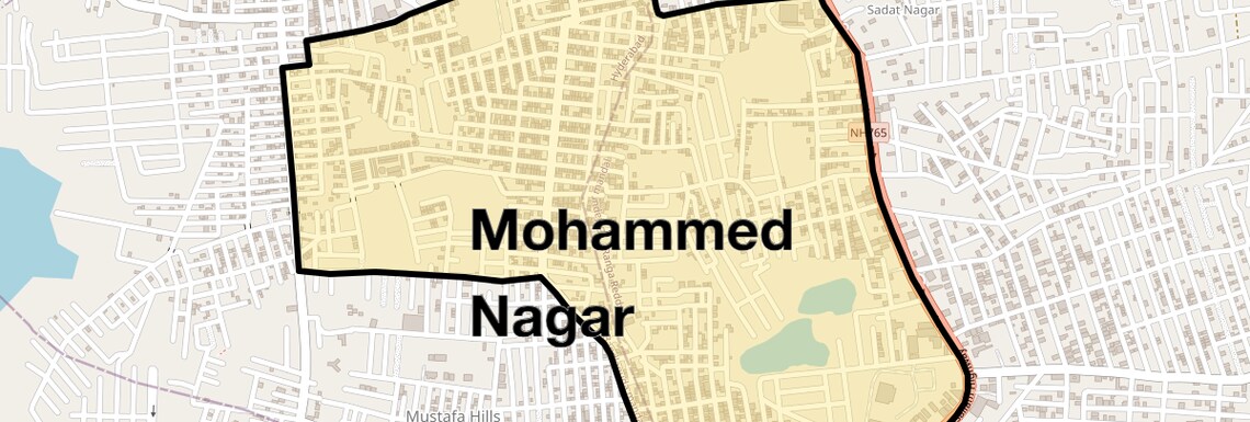 Location Map of Mohammed Nagar, Hyderabad