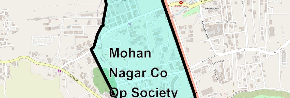 Location Map of Mohan Nagar Co Op Society, Pune