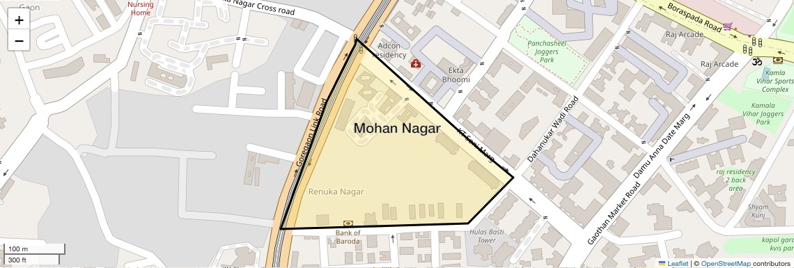 Location Map of Mohan Nagar, Mumbai