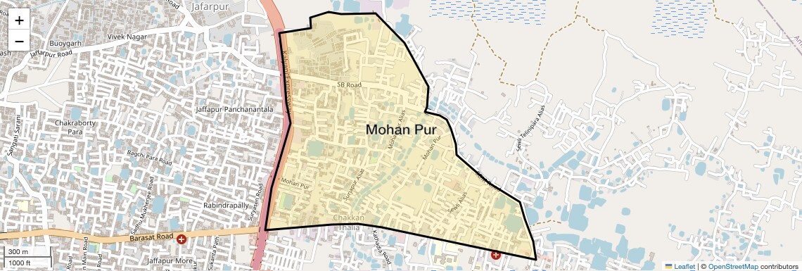 Location Map of Mohan Pur, Kolkata