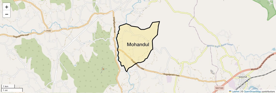 Location Map of Mohandul, Thane