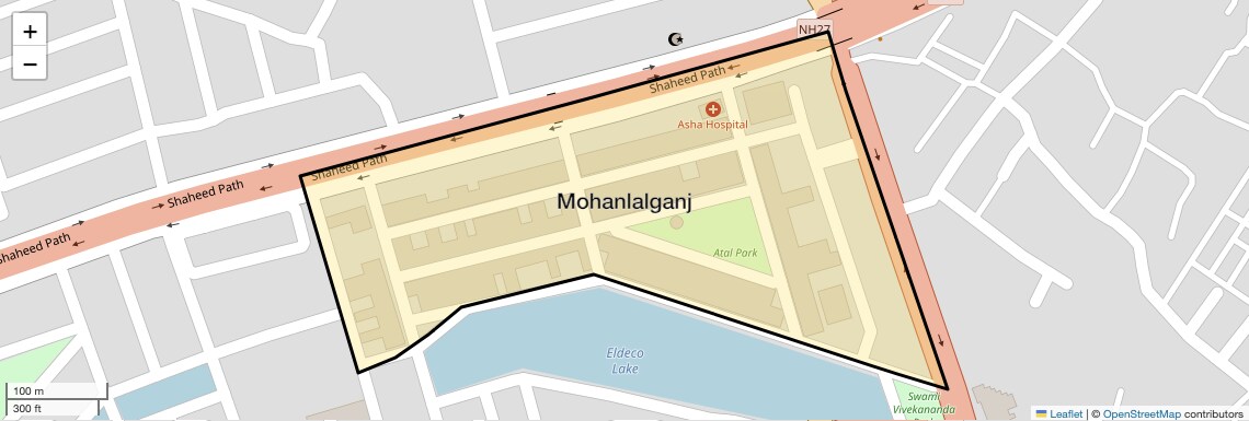 Location Map of Mohanlalganj, Lucknow