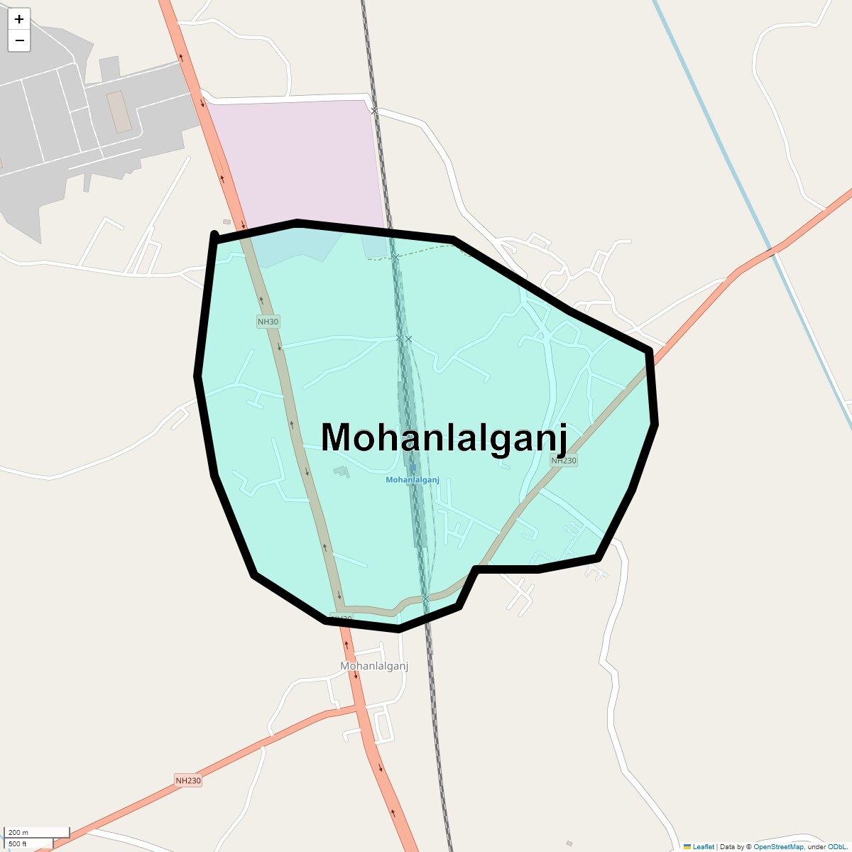 Location Map of Mohanlalganj, Lucknow