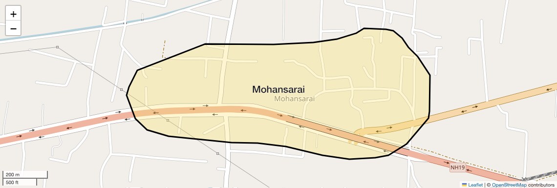 Location Map of Mohansarai, Varanasi