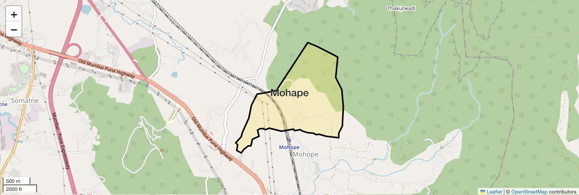 Location Map of Mohape, Navi Mumbai