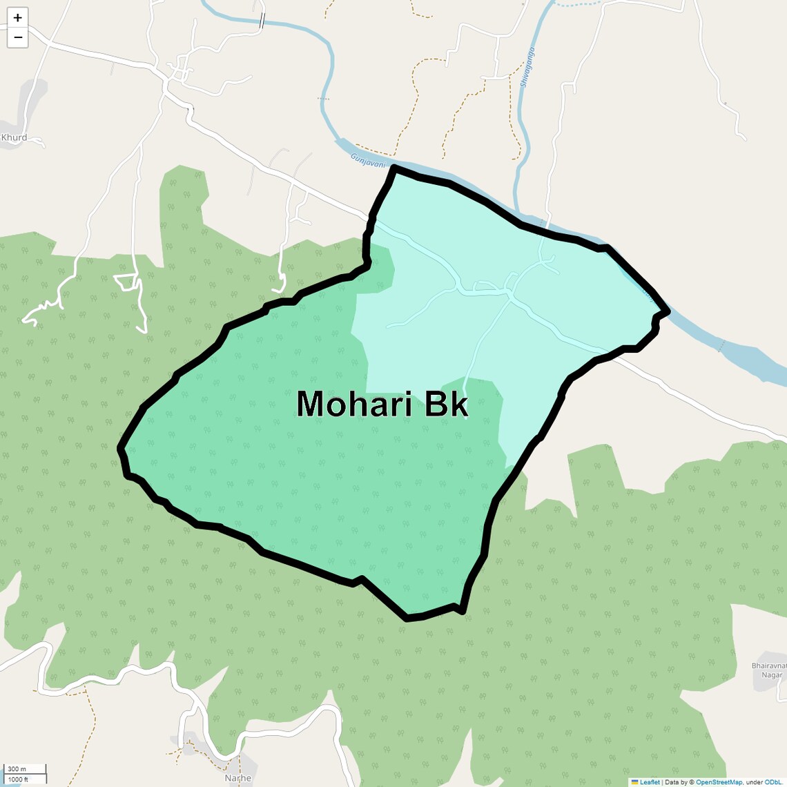 Location Map of Mohari Bk, Pune