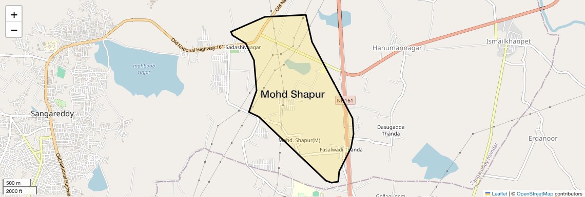 Location Map of Mohd Shapur, Hyderabad