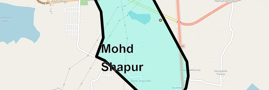 Location Map of Mohd Shapur, Hyderabad