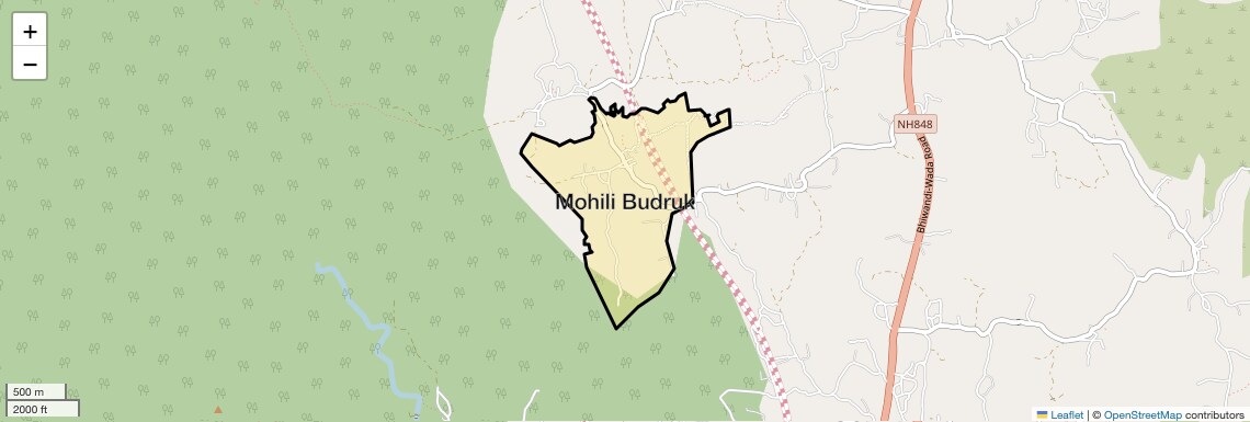 Location Map of Mohili Budruk, Thane