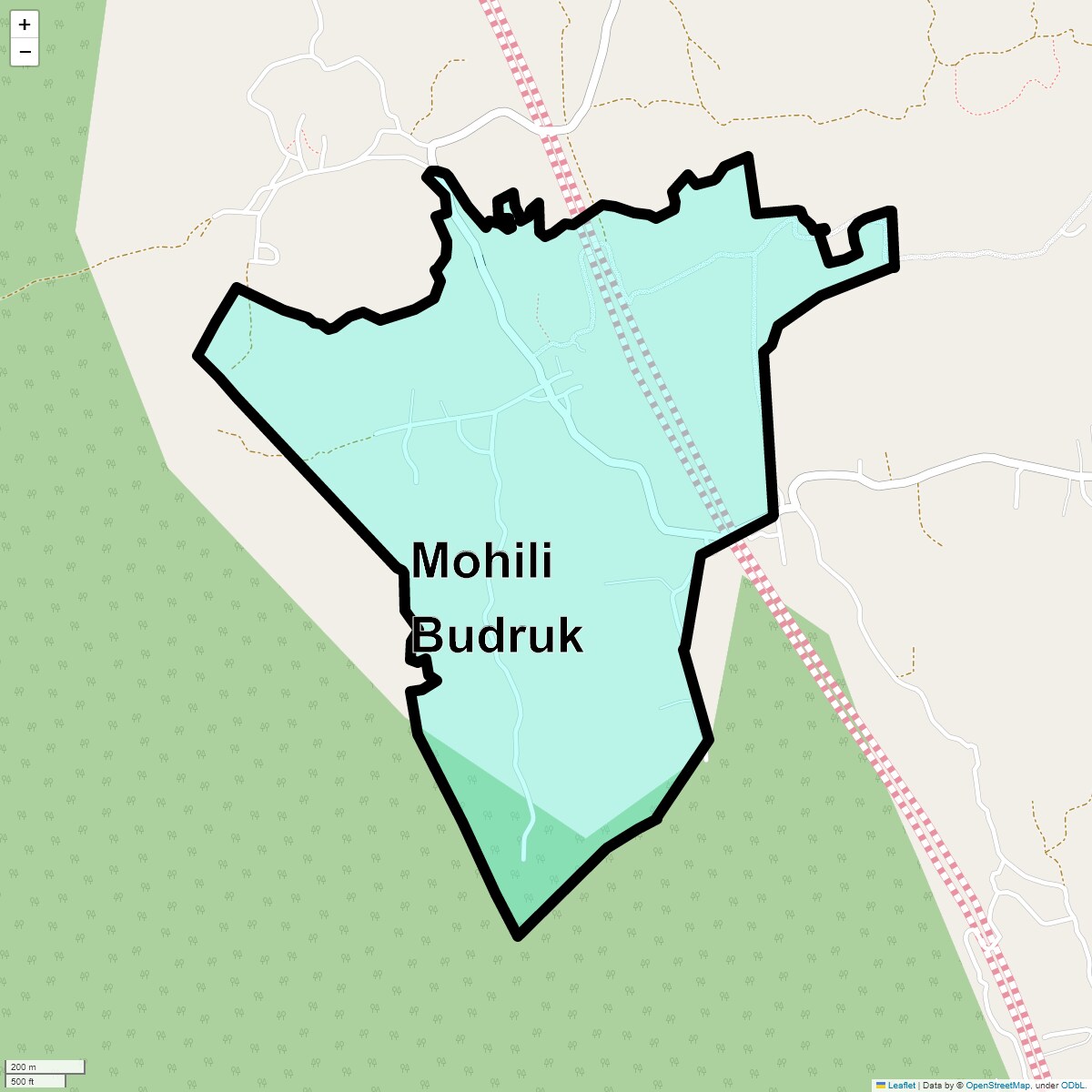Location Map of Mohili Budruk, Thane