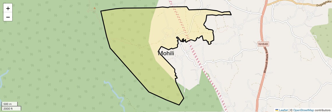 Location Map of Mohili, Thane