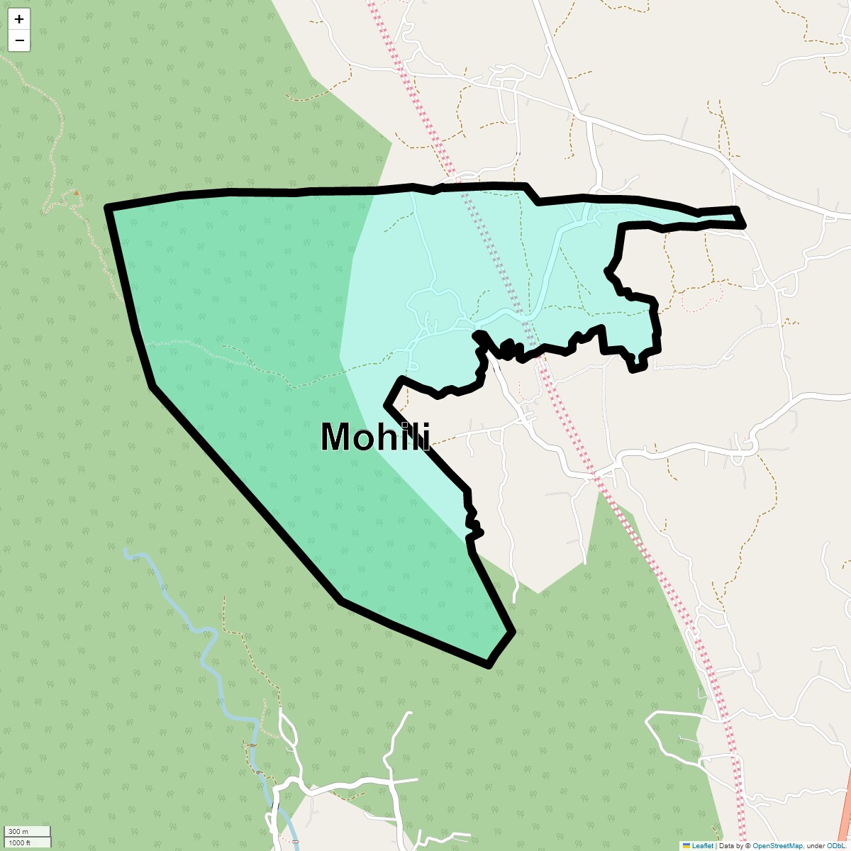 Location Map of Mohili, Thane