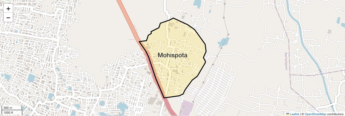 Location Map of Mohispota, Kolkata