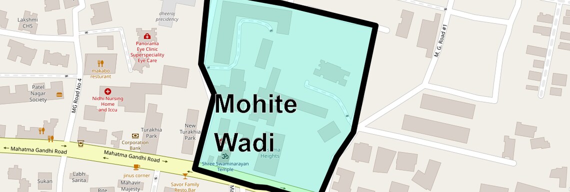 Location Map of Mohite Wadi, Mumbai