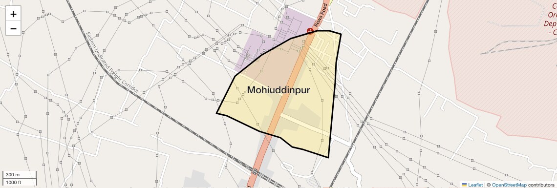 Location Map of Mohiuddinpur, Allahabad