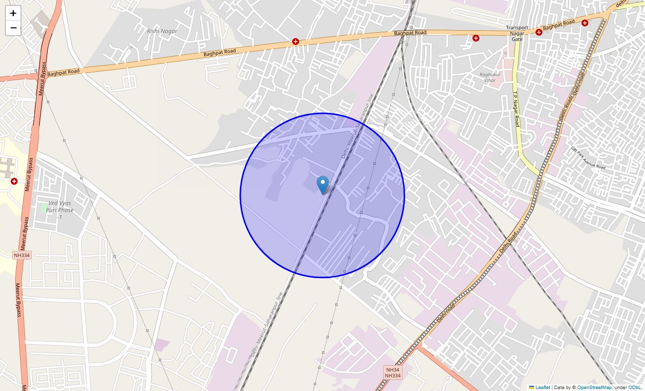 Location Map of Mohkam Pur, Meerut