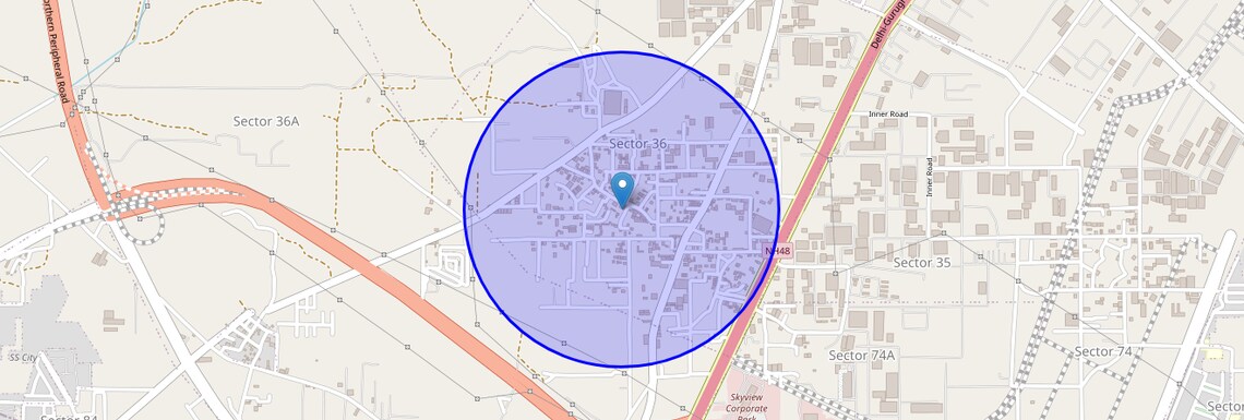 Location Map of Mohmmadpur Jharsa, Gurgaon