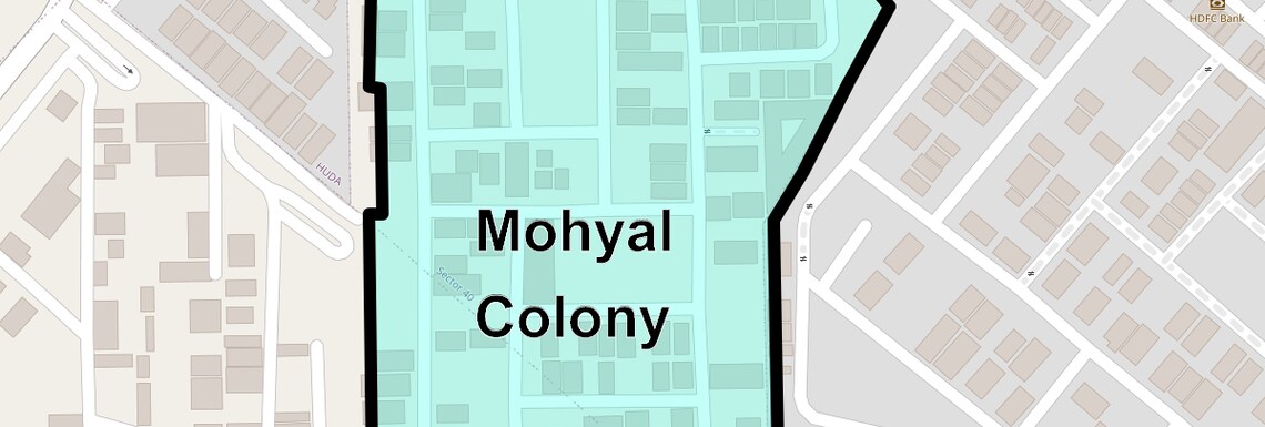 Location Map of Mohyal Colony, Gurgaon