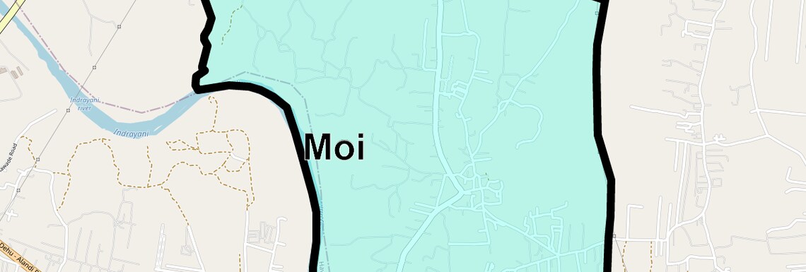 Location Map of Moi, Pune