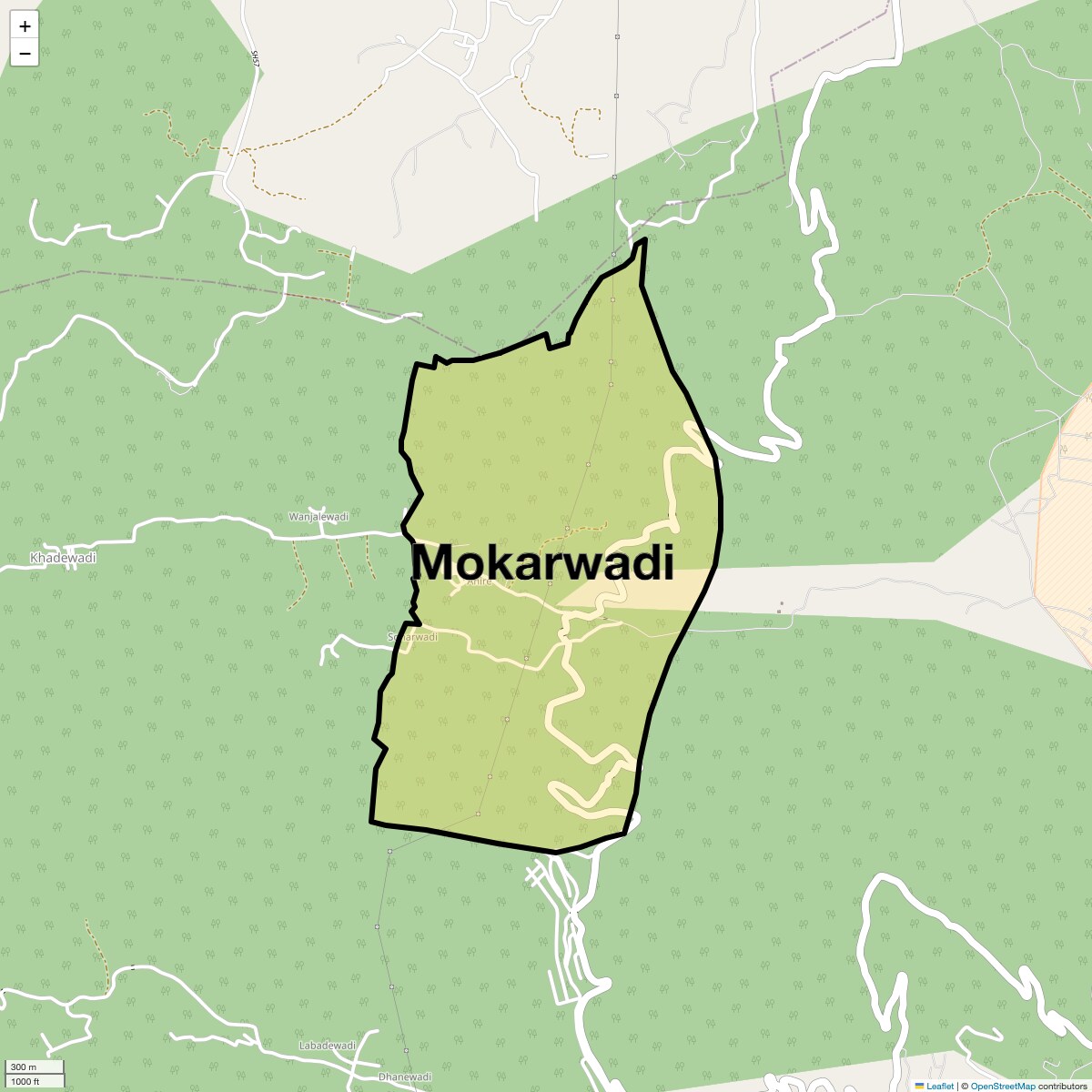 Location Map of Mokarwadi, Pune