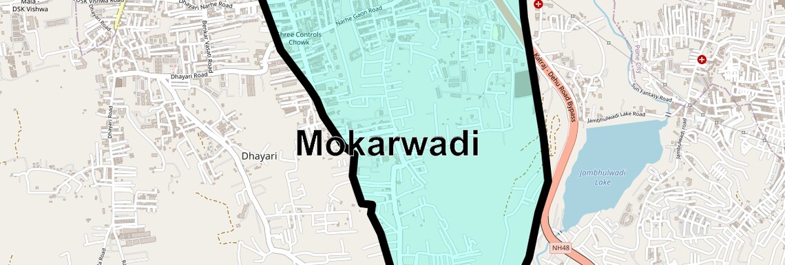 Location Map of Mokarwadi, Pune