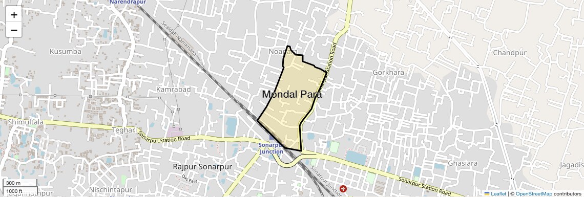 Location Map of Mondal Para, Kolkata