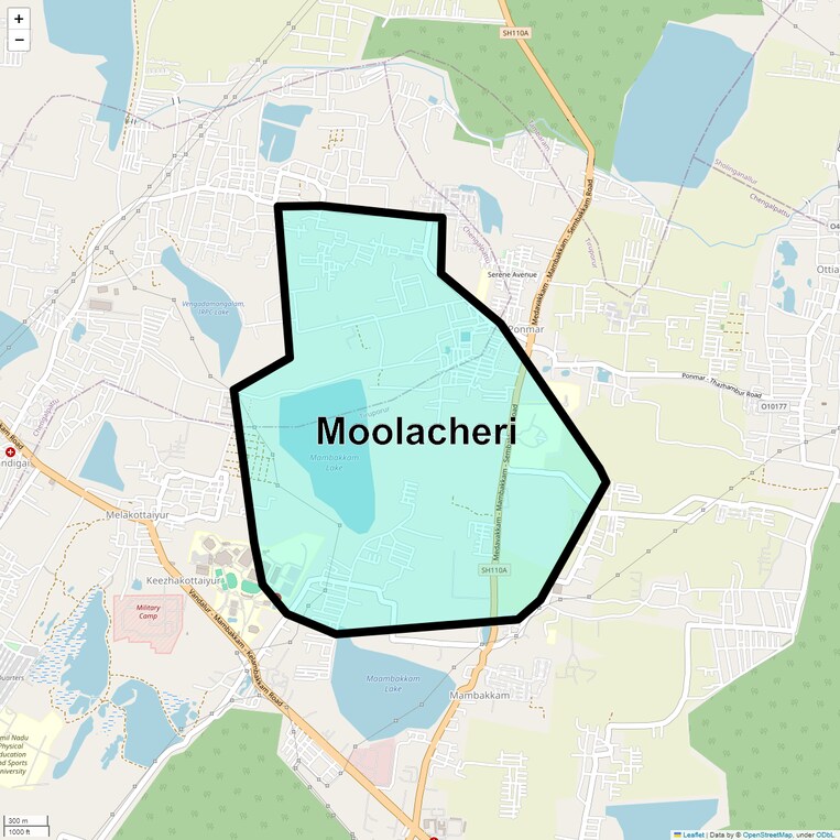 Location Map of Moolacheri