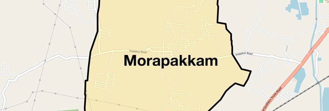 Location Map of Morapakkam, Chennai