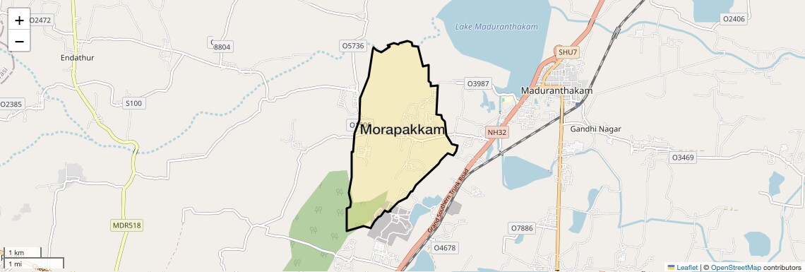 Location Map of Morapakkam, Chennai