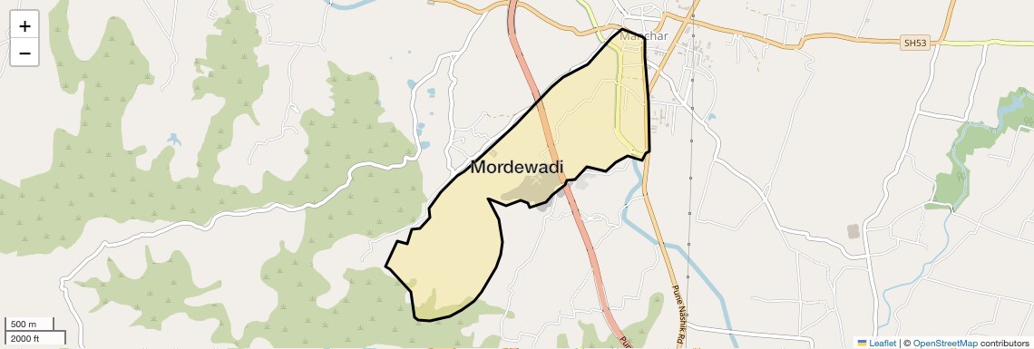 Location Map of Mordewadi, Pune