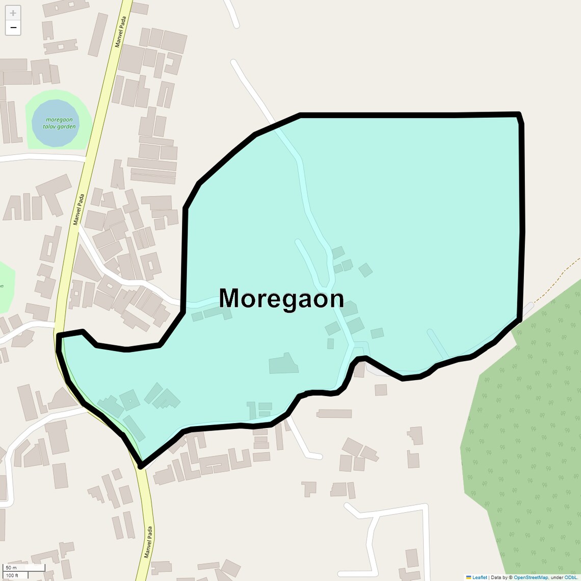 Location Map of Moregaon, Mumbai