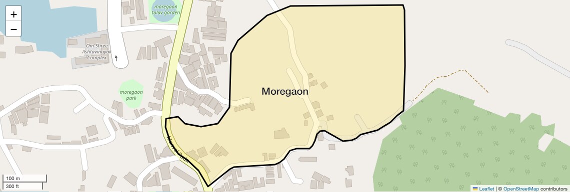 Location Map of Moregaon, Palghar