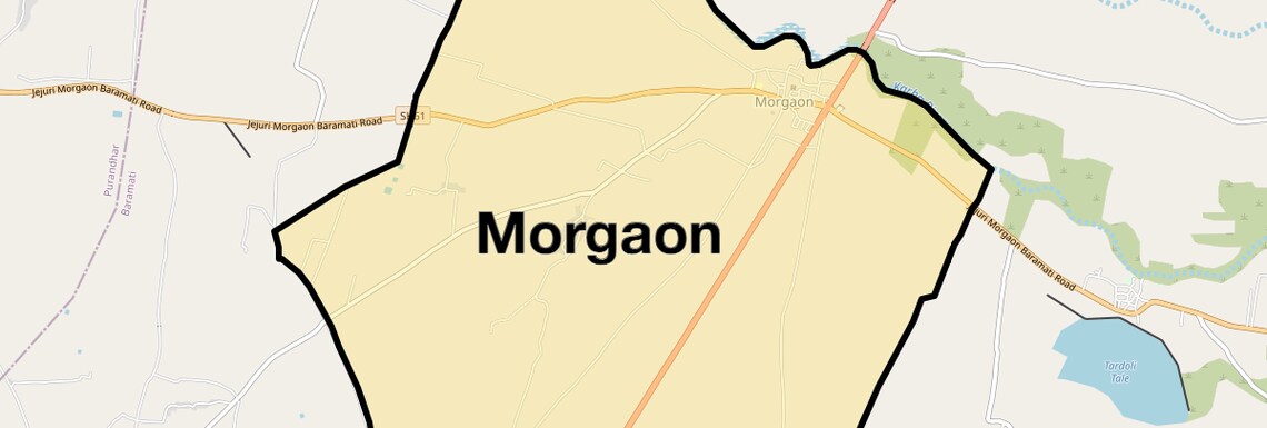 Location Map of Morgaon, Pune