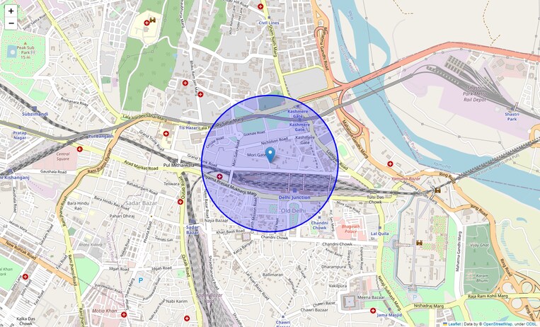 Location Map of Mori Gate