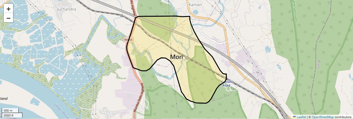Location Map of Mori, Palghar