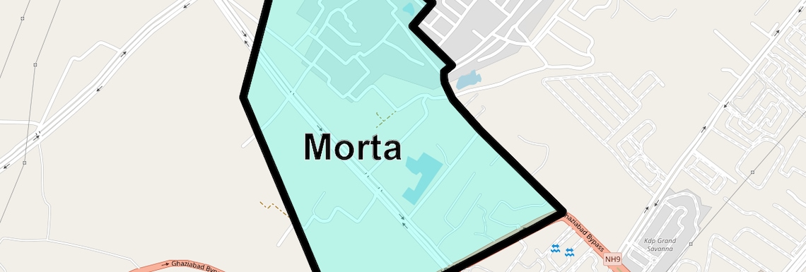 Location Map of Morta, Ghaziabad