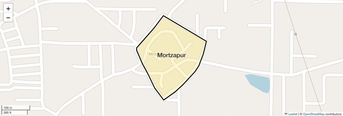 Location Map of Mortzapur, Faridabad