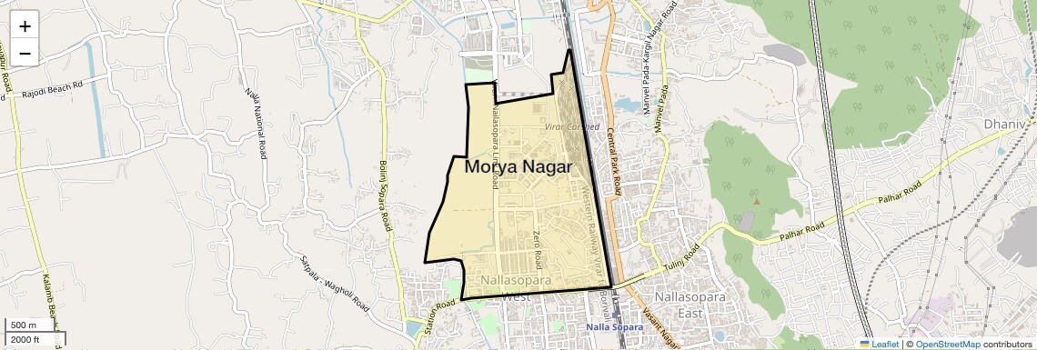 Location Map of Morya Nagar, Palghar