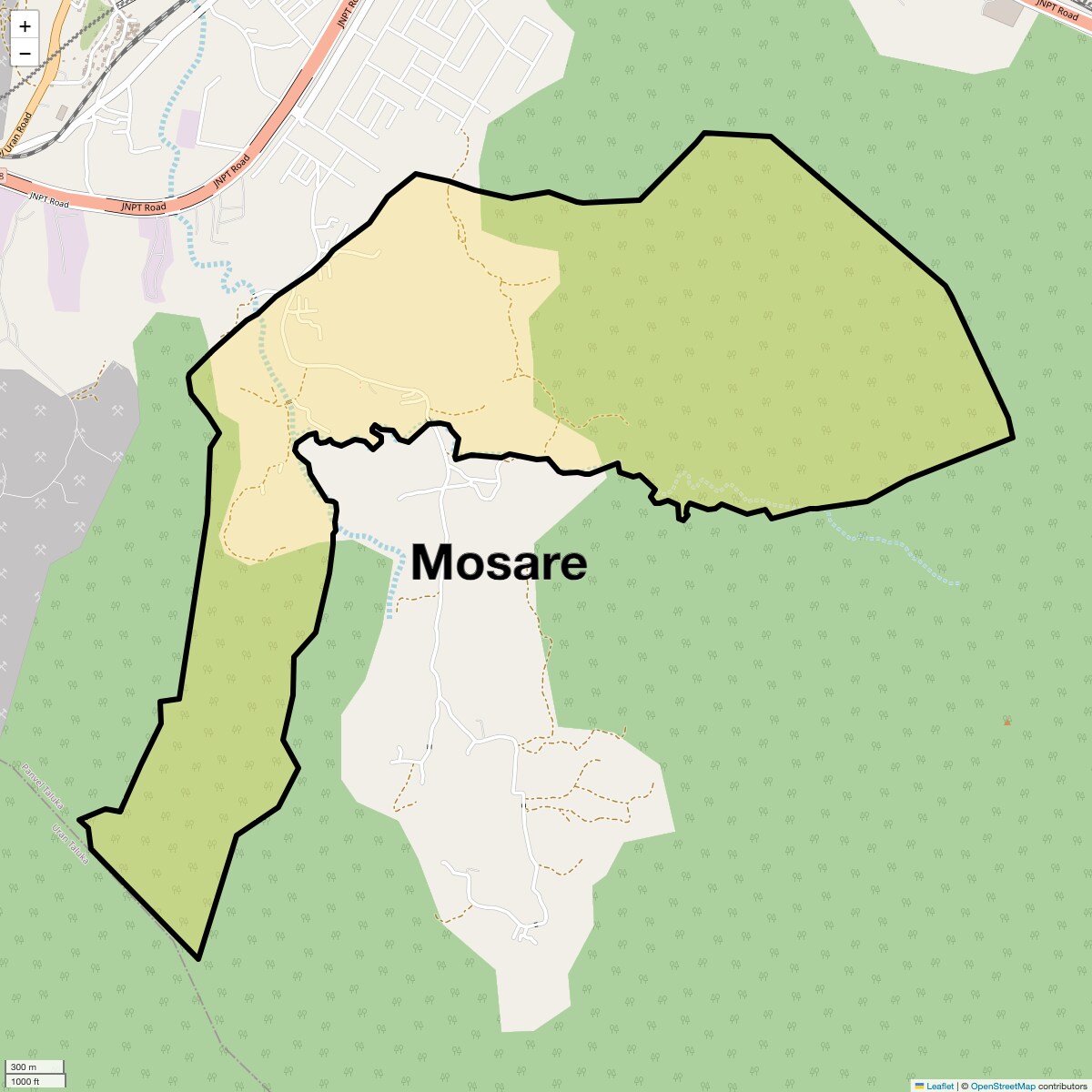 Location Map of Mosare, Navi Mumbai