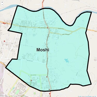 Location Map of Moshi, Pune