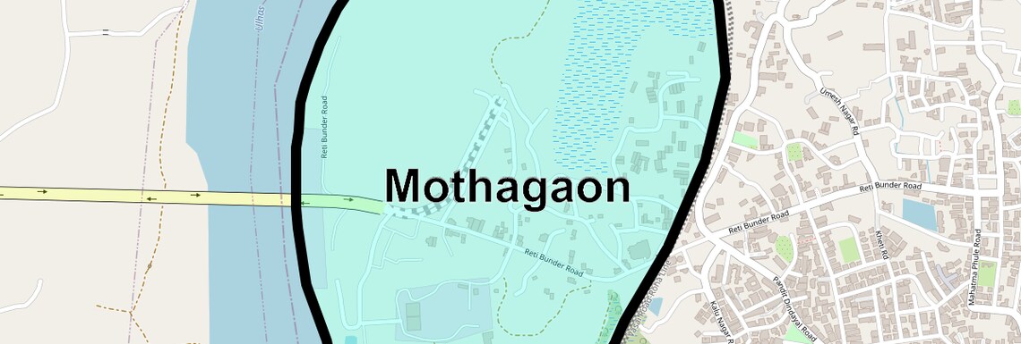 Location Map of Mothagaon, Thane