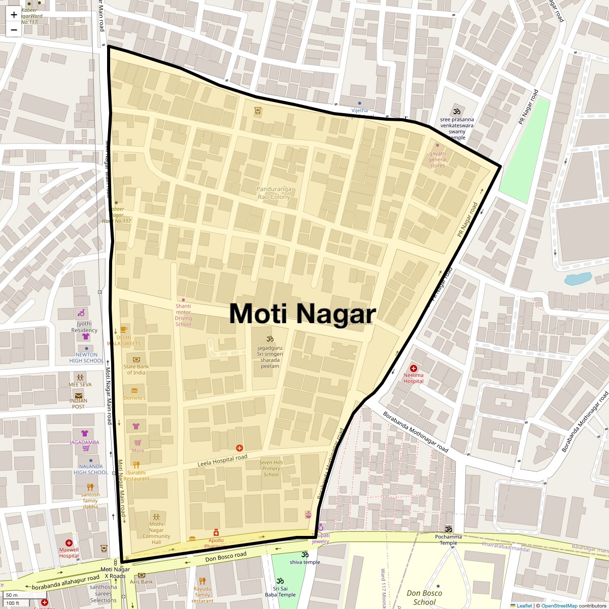 Check Time Travel of Moti Nagar, Hyderabad