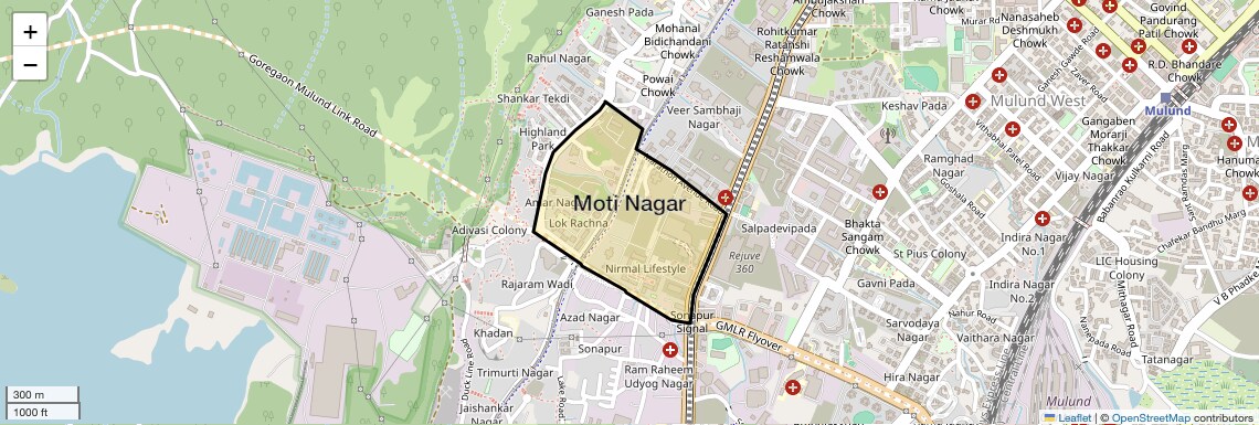 Location Map of Moti Nagar, Mumbai