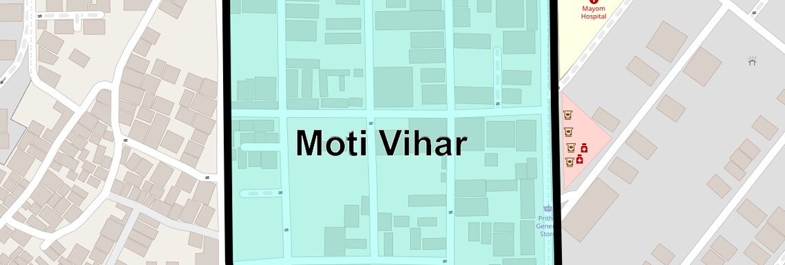 Location Map of Moti Vihar, Gurgaon